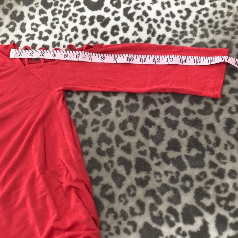Express Cold Shoulder Strappy Top in Red Size XS